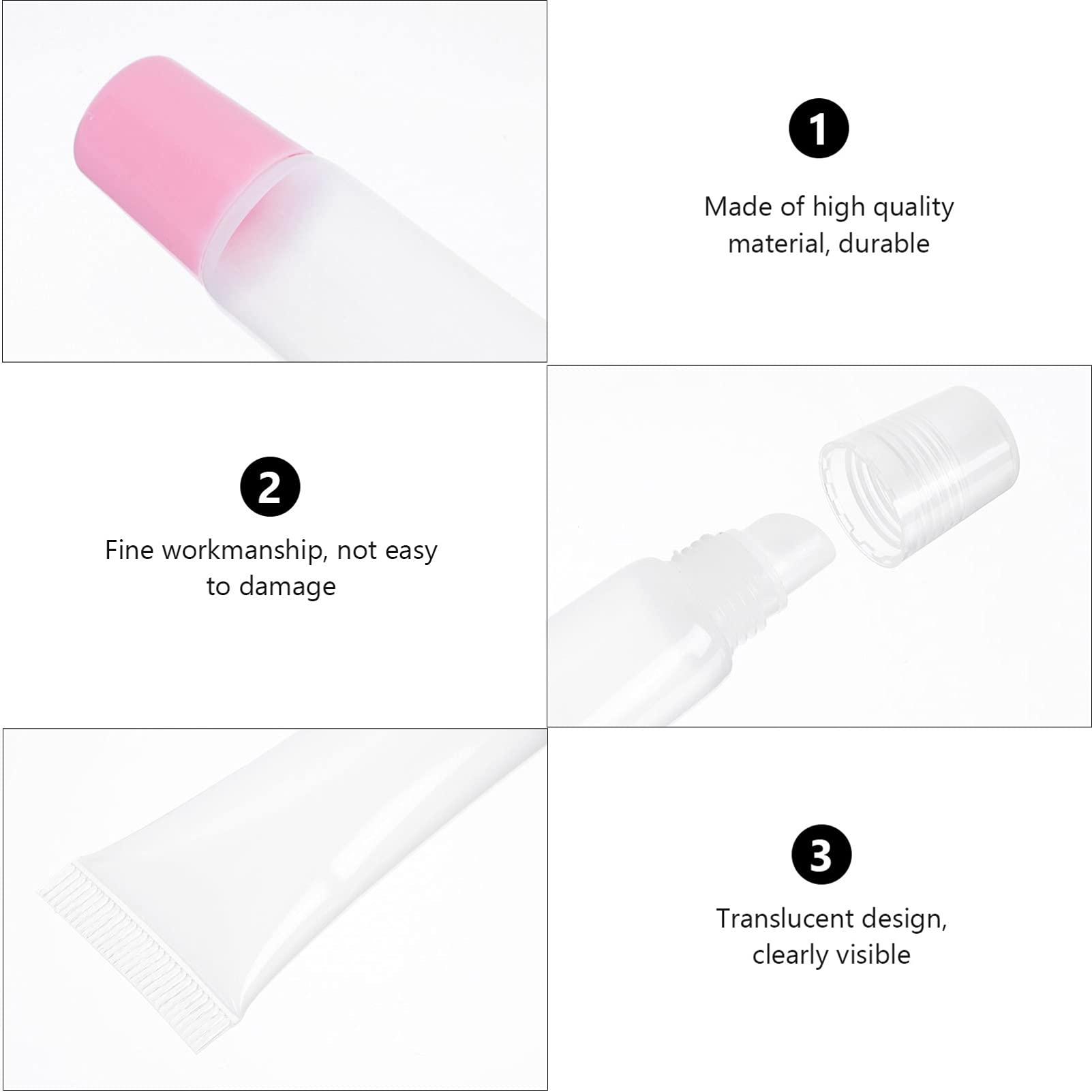 Beaupretty 8pcs Squeeze Tube Mini Lipstick Containers Mini Lip Gloss Tube Diy Lip Color Bottle Lip Gloss Bottle Irish Accessories for Women Empty Bracket Travel Plastic Pp Filling