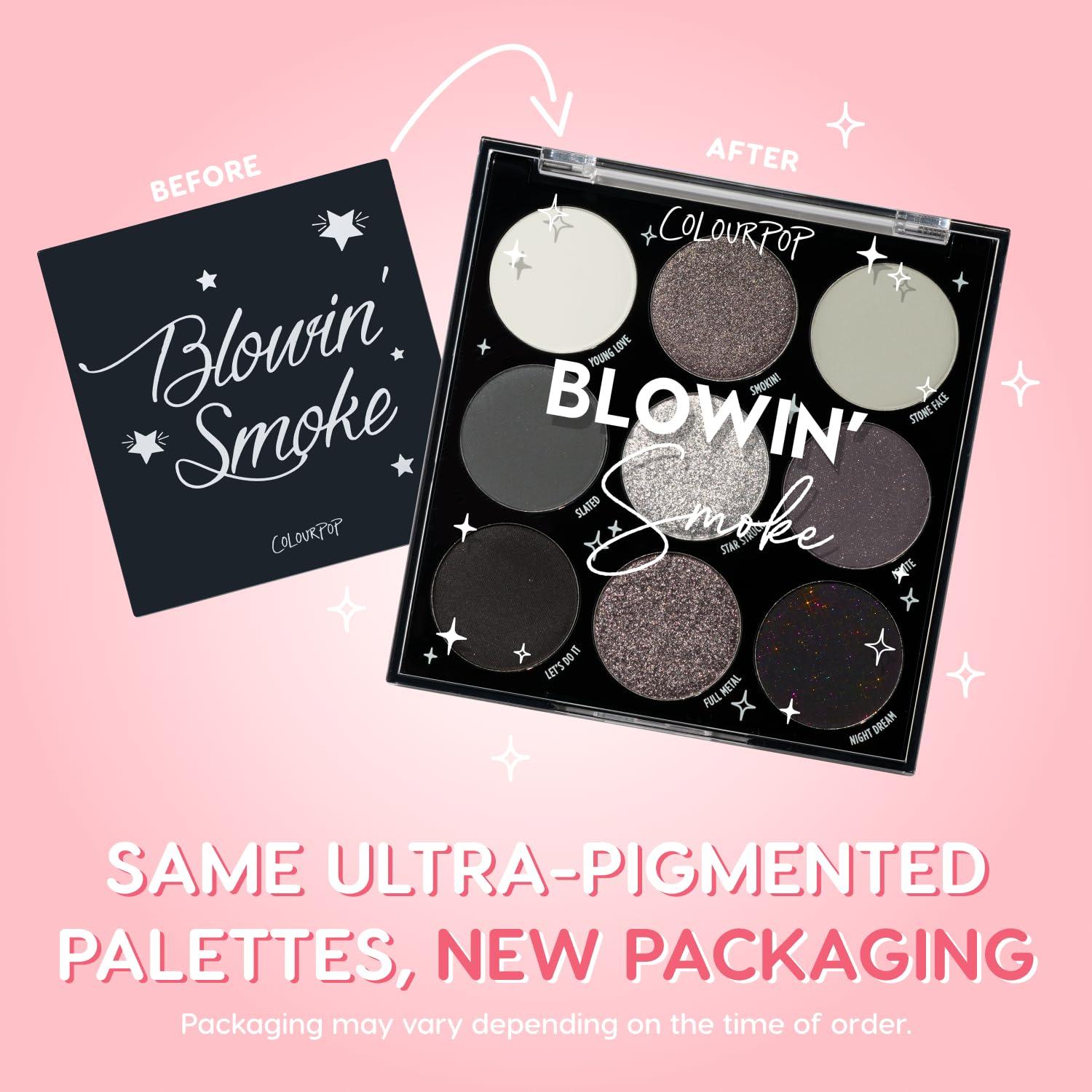 Colourpop ColourPop Blowin\' Smoke Eyeshadow Palette - Silver Eyeshadow and Smokey Eye Eyeshadow Palette with Metallic and Matte Finishes - High-Pigment Eye Makeup with a Long-Wearing Formula (0.3 oz)