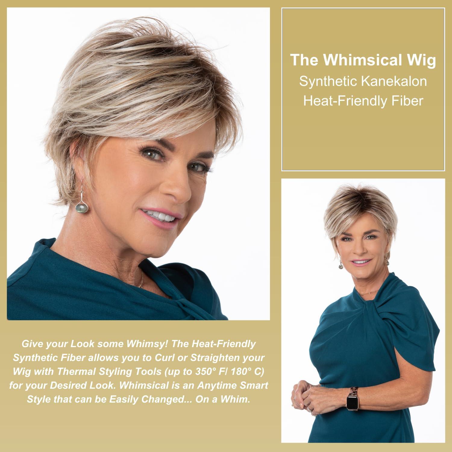 Toni Brattin Toni Brattin Whimsical Wig - Textured Layering & Feathered Lengths with Soft Bangs - Heat-Friendly Fiber Looks & Feels Like Natural, Healthy Hair - Adjustable & Comfortable (Light Brown, Regular)