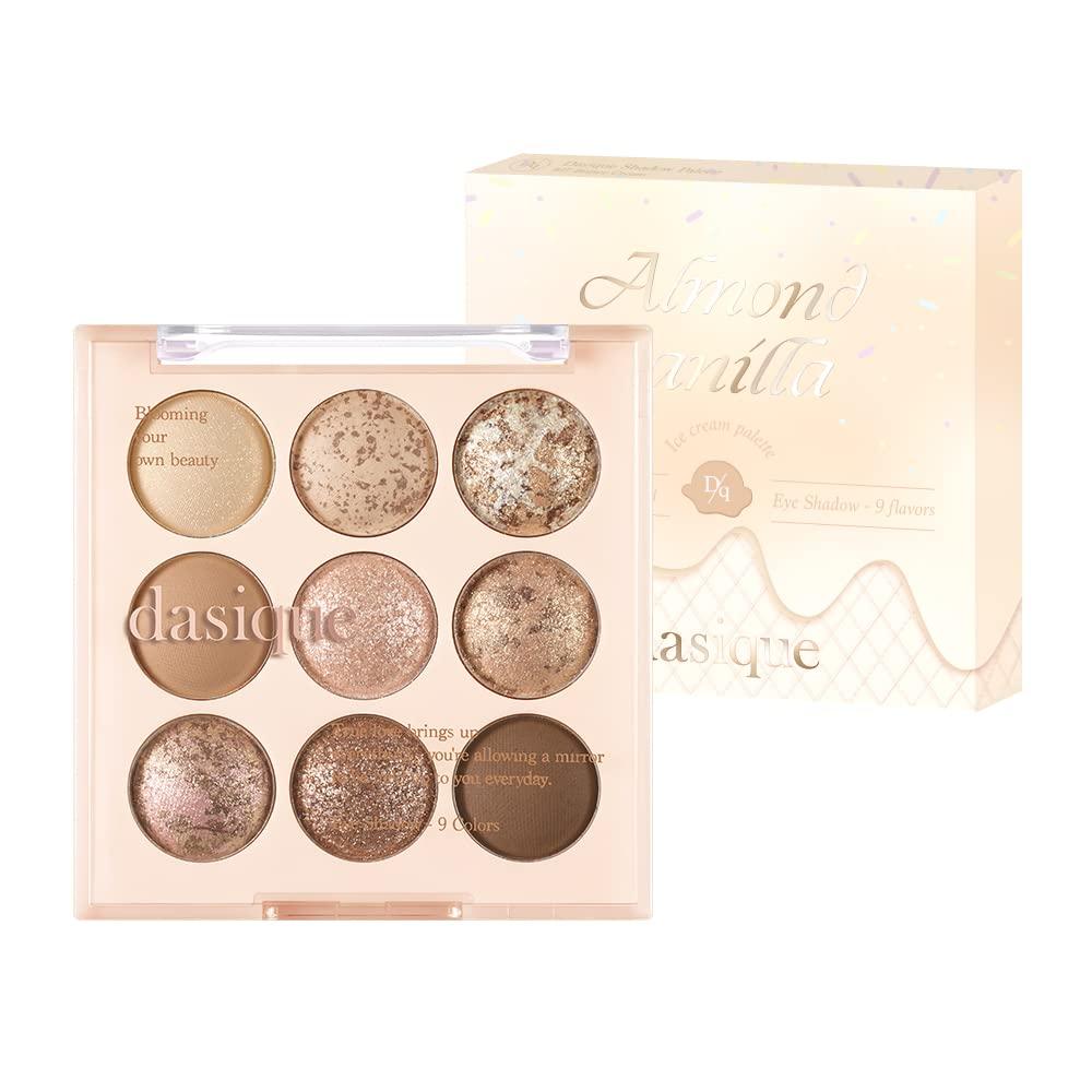 dasique dasique Shadow Palette #21 Almond Vanilla 13g I 9 Blendable Shades in Smooth Matte and Shimmer Finishes with Gorgeous Pearls | Eye Makeup Palette | Cruelty Free | K-beauty