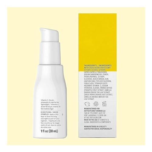 Acure ACURE Face Brightening Vitamin C & Ferulic Acid Serum - Day & Night Oil Free Glowing Facial Serum - Vitamin C, Ferulic Acid & Pineapple Extract For Natural Brighter Look - for All Skin Types 1 fl oz