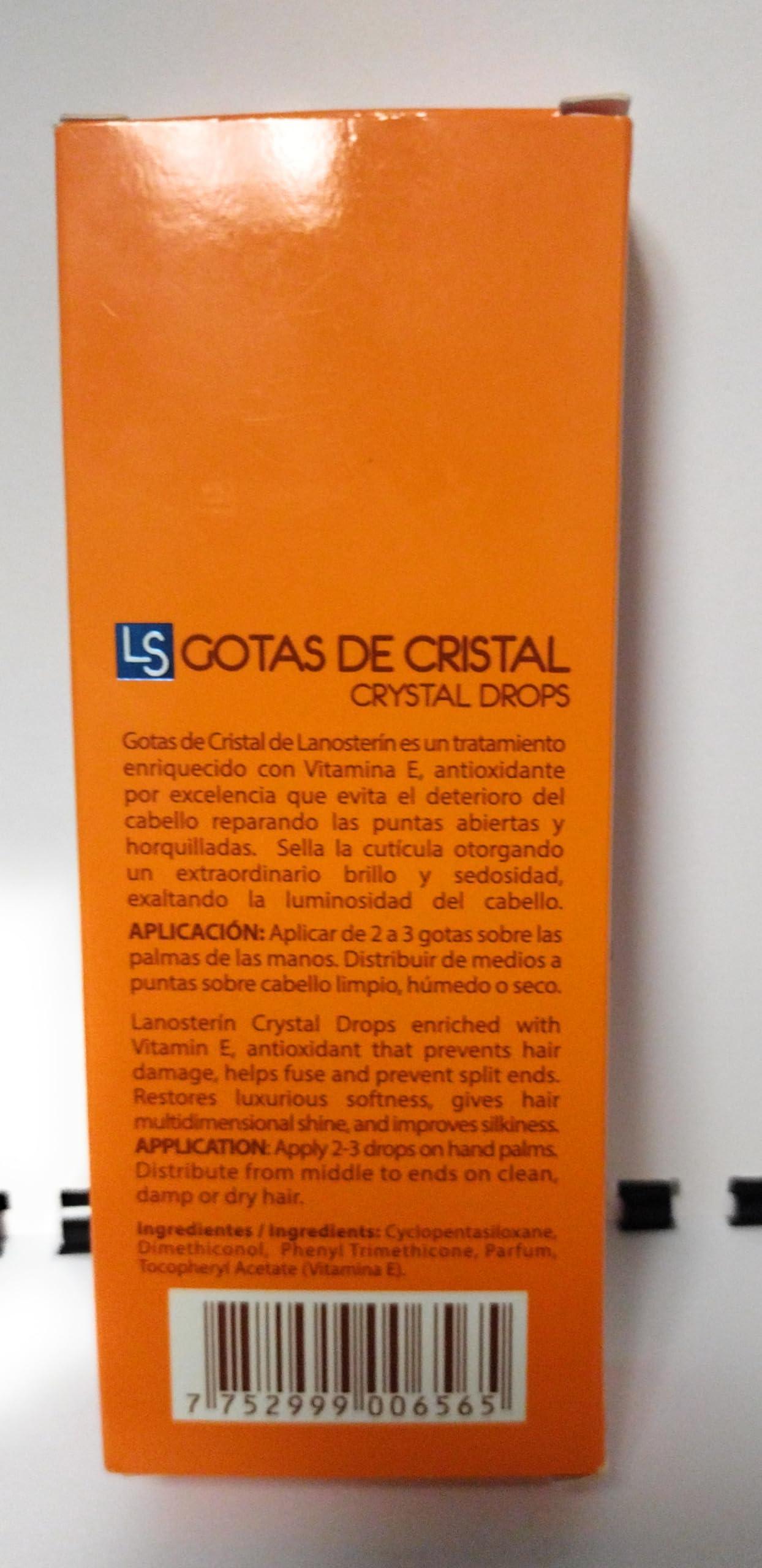 LANOSTERIN LANOSTERIN Tratamiento Reparador Gotas De Cristal X 30 ml, 0.25 Fl Oz (Pack of 4), Orange