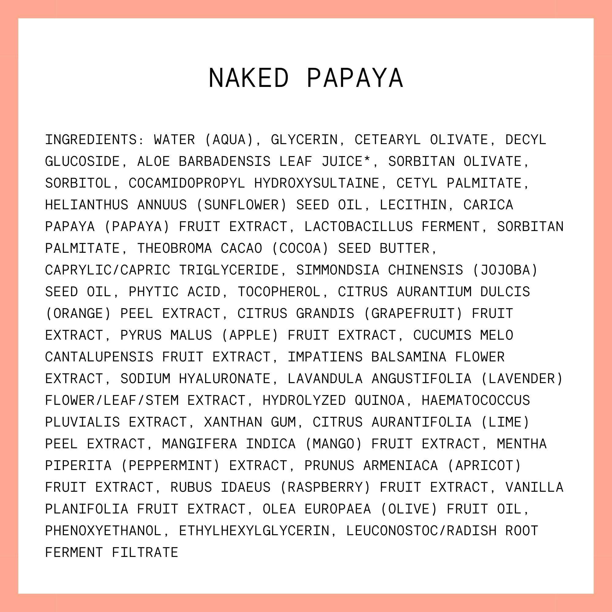 Kinship Kinship Naked Papaya Gentle Enzyme Milky Cleanser - Jojoba Oil Facial Cleanser - Non-Foaming Cream Face Wash + Vitamin E - Eye & Face Makeup Remover - Soothe & Hydrate - For All Skin Types (5.25 Oz)