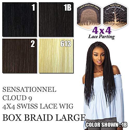 Sensationnel Sensationnel Synthetic Cloud 9 4x4 Part Swiss Lace Front Wig - BOX BRAID LARGE (T1B/27)