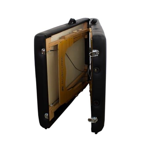 Mobiclinic Mobiclinic, Folding Massage Table, CM-01 Basic, Massage Table, Professional Massage Table, Portable, Wood, 2 Bodies, Spanish Brand, Adjustable, 180 x 60 cm, Black
