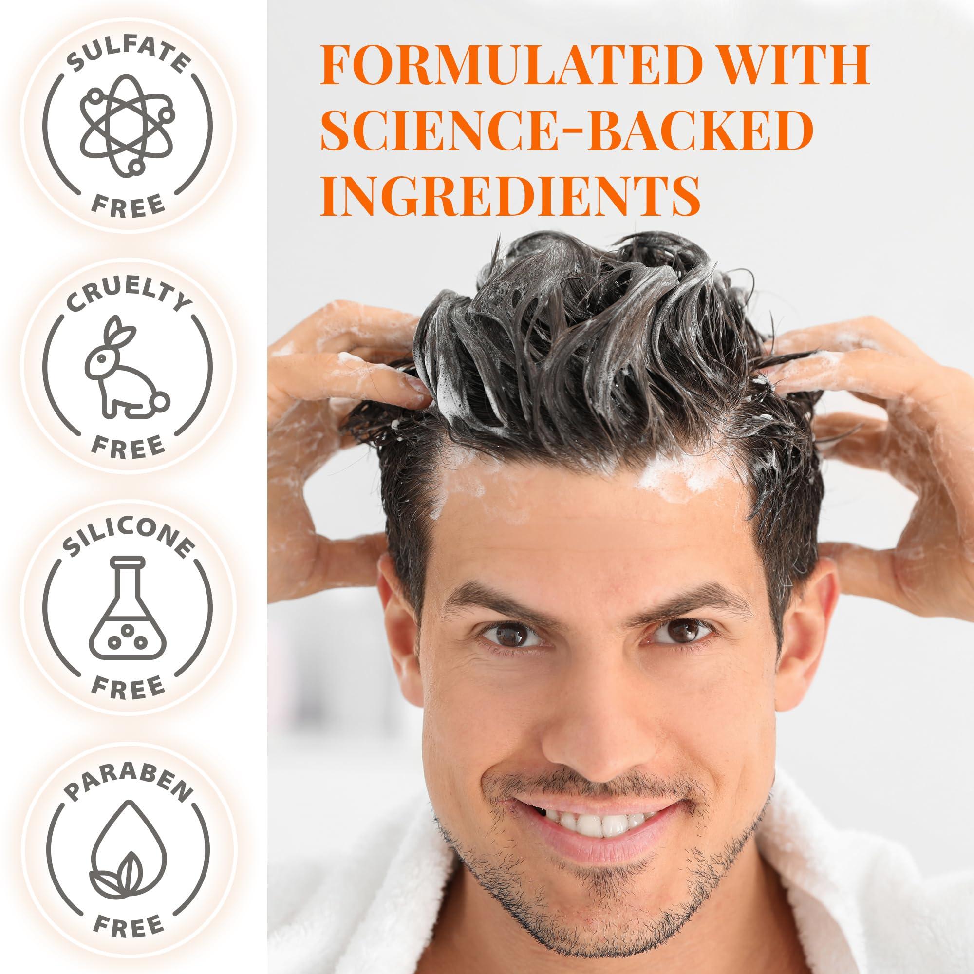 FOLLICLE BOOSTER Biotin Hair Growth Shampoo for Men and Women - Thickening Treatment for Thinning Hair - Natural and Vegan DHT Blocker for Hair Loss - Caffeine, Saw Palmetto, Niacin, Argan Oil