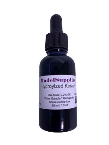 ModelSupplies Keratin Protein DIY Ingredient 30 ml Hydrolyzed Keratin with instructions and pipet for measuring for Hair and Skin