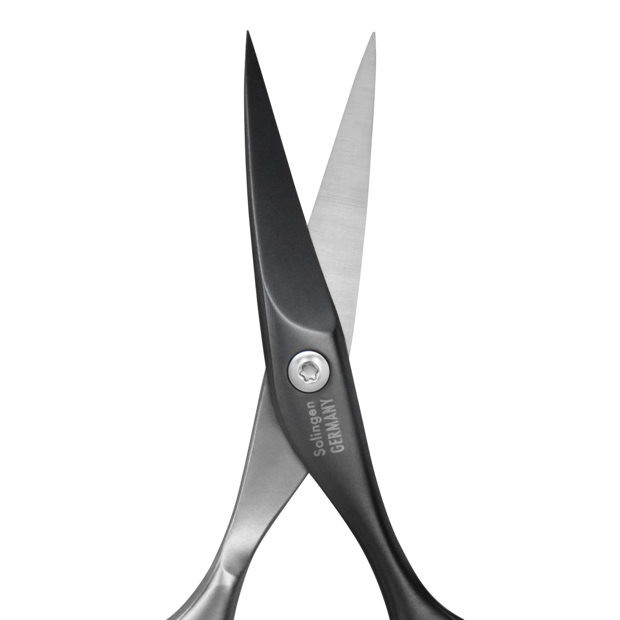 GERmanikure GERMANIKURE Professional Nail Cutter Scissors - Self-Sharpening FINOX22 Titanium Coated Stainless Steel Manicure Tools in Leather Case - Ethically Made in Solingen Germany - 2704