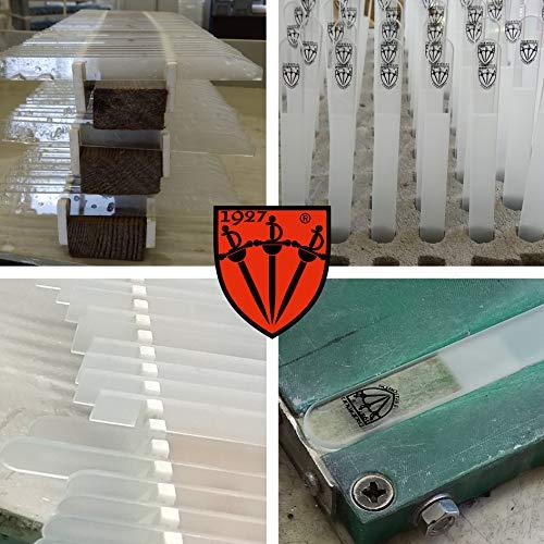 3 Swords Germany 3 Swords Germany - Brand Quality Clear Double Sided Glass Nail File for Women & Girls, Perfect for Natural Fake Gel Artificial Acrylic fingernail, incl. Nail Buffer & Tube case for Travel (313)