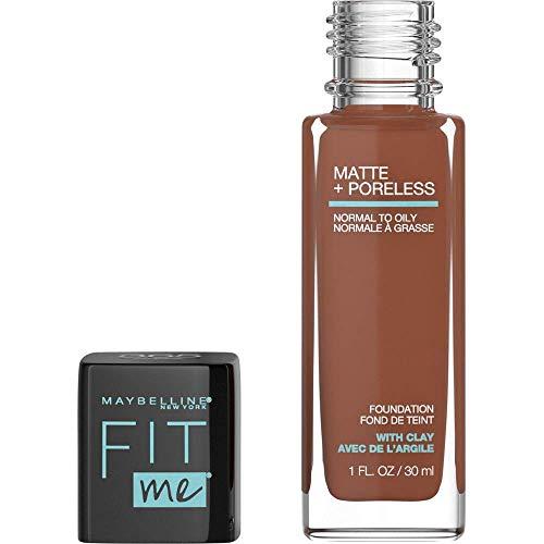 Maybelline New York Maybelline Fit Me Matte + Poreless Liquid Foundation Makeup, Nutmeg, 1 fl; oz; Oil-Free Foundation (Pack of 3)