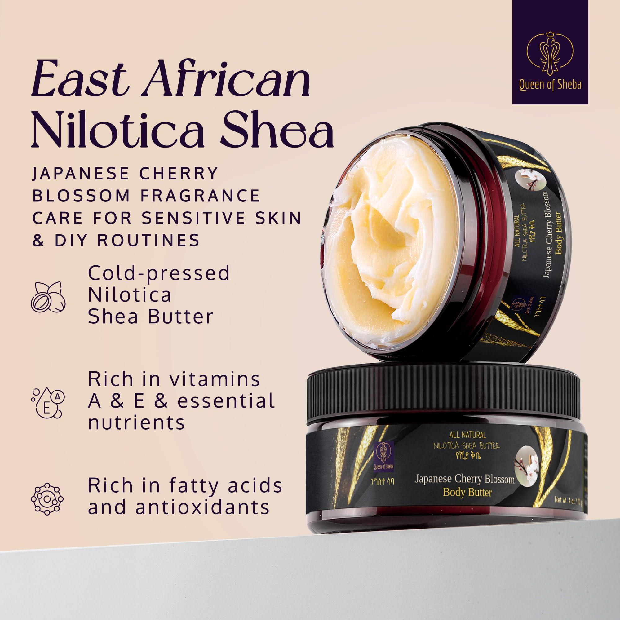 Queen of Shea Queen of Shea East African Nilotica Shea Butter (2 oz, Japanese Cherry Blossom)