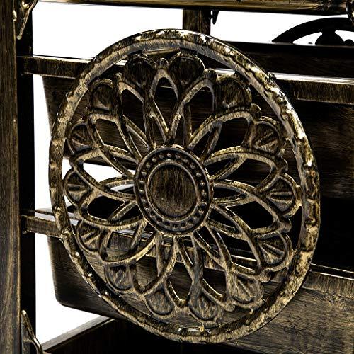 ZY Salon Trolley Retro Salon Hairdressing Trolley, Hairdresser Barber Beauty Storage Hair Spa Roller Tool Cart, Salon Tray with 4 Pullout Drawers