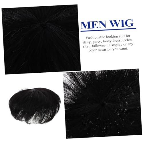 CALLARON CALLARON Black Wig Womens Headbands Mens Headband Black Mens Wig Male Hair Wigs Men Full Wig Black Male Wig Hair Replacement Wig for Daily Wear Party Womens Headbands Mens Headband Afro Wig