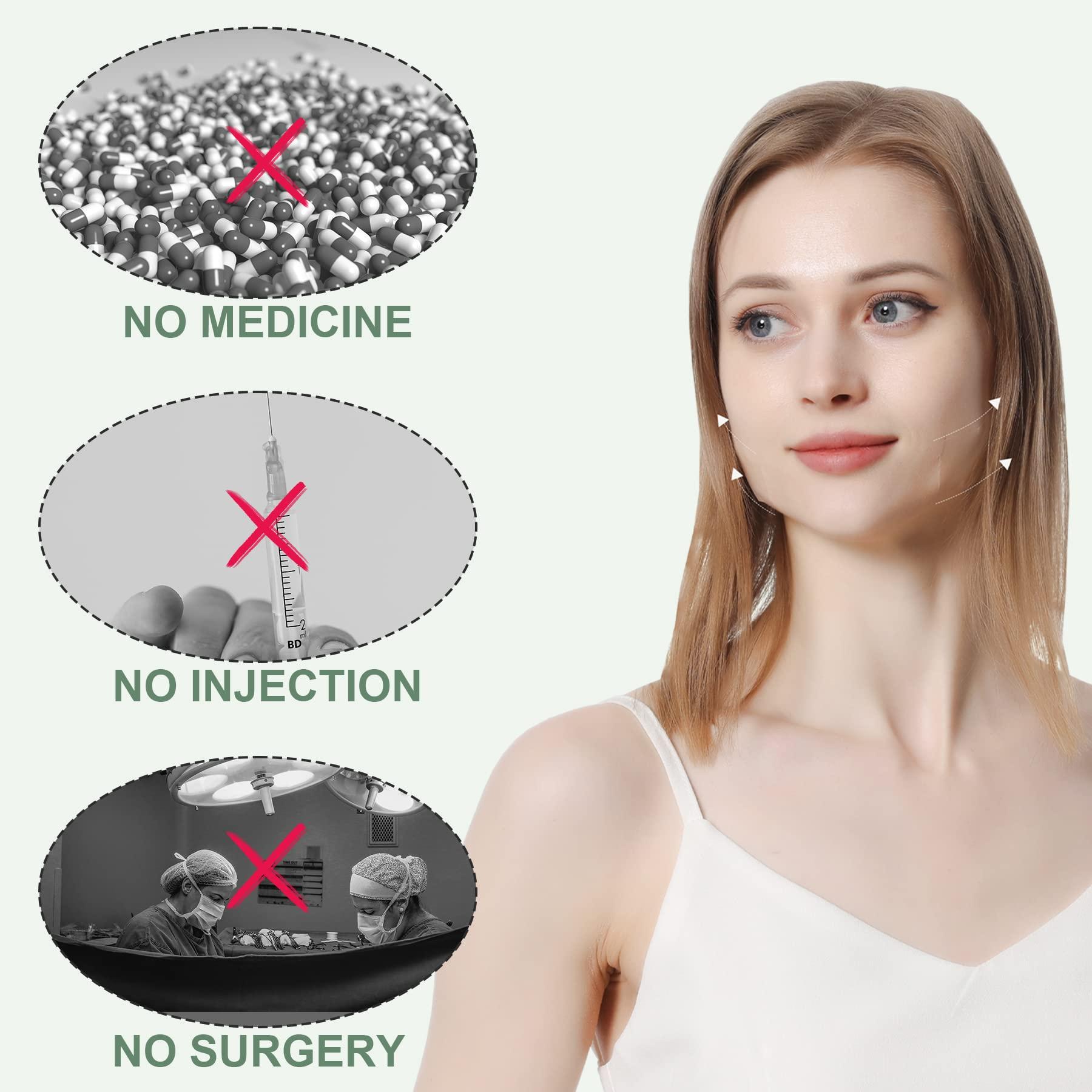 Moonlight-ybh Face Lifting Tape, Ultra-thin Invisible Face Lift Sticker Face Tape for Instant Face, Hiding Facial Neck Wrinkles V-face Tightening Lifting Saggy Skin 4 Bands 20 Tapes