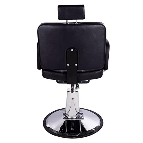 NinthAvenue Basics Beautystyle Reclining Barber Chair with Headrest Hydraulic Recline Salon Chair for Hair Stylist