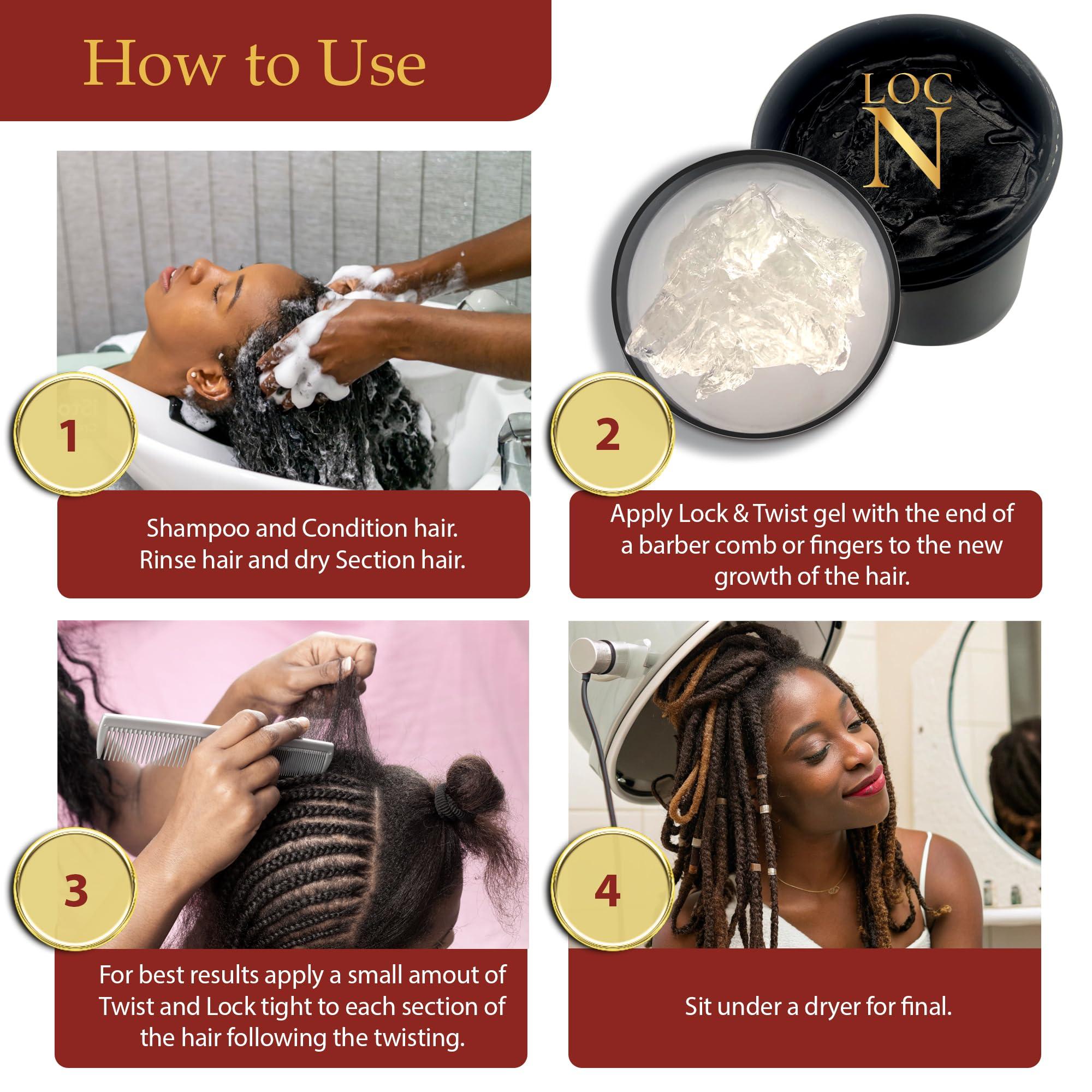 LOCN LOCN Twists Braids Wave Edge Gel, Extra Hold, 16 oz (448 ML)