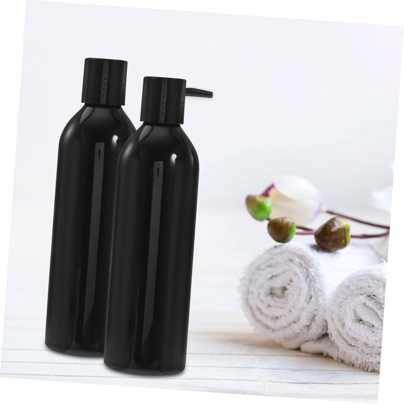CANIGHT CANIGHT 6pcs 250ml Portable Travel Bottles Press Type Lid Shampoo Dispenser and Lotion Container Black Cosmetic Bottles for Travel Toiletries and Personal Care