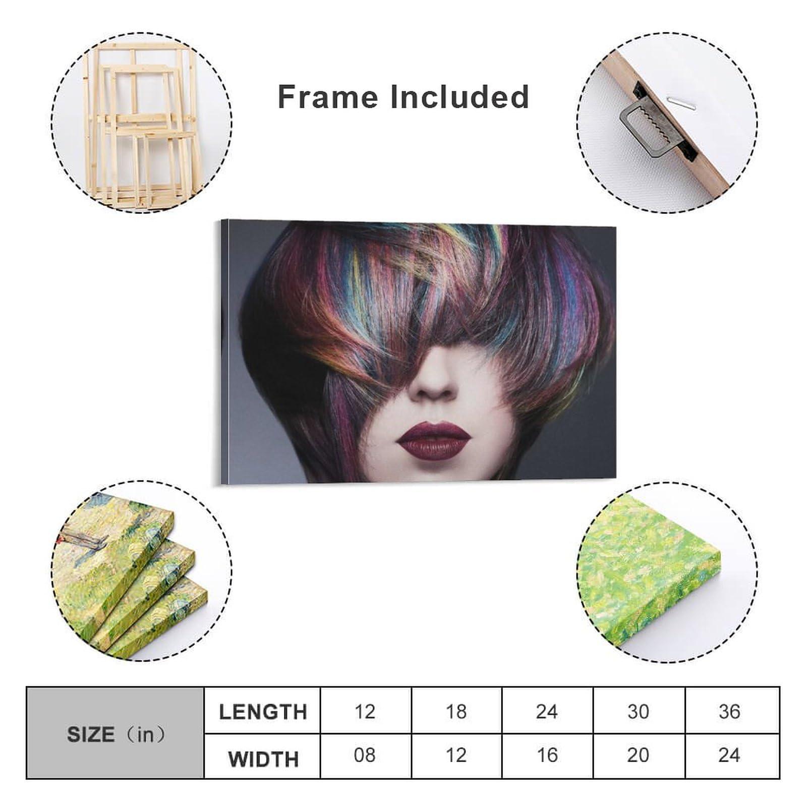 ESyem Hair Salon Posters of Hairstyles Hair Design Salon Hair Salons Barbers Hairdressers And Beauty Salon Wall Art Paintings Canvas Wall Decor Home Decor Living Room Decor Aesthetic Prints 12x18inch(30x45