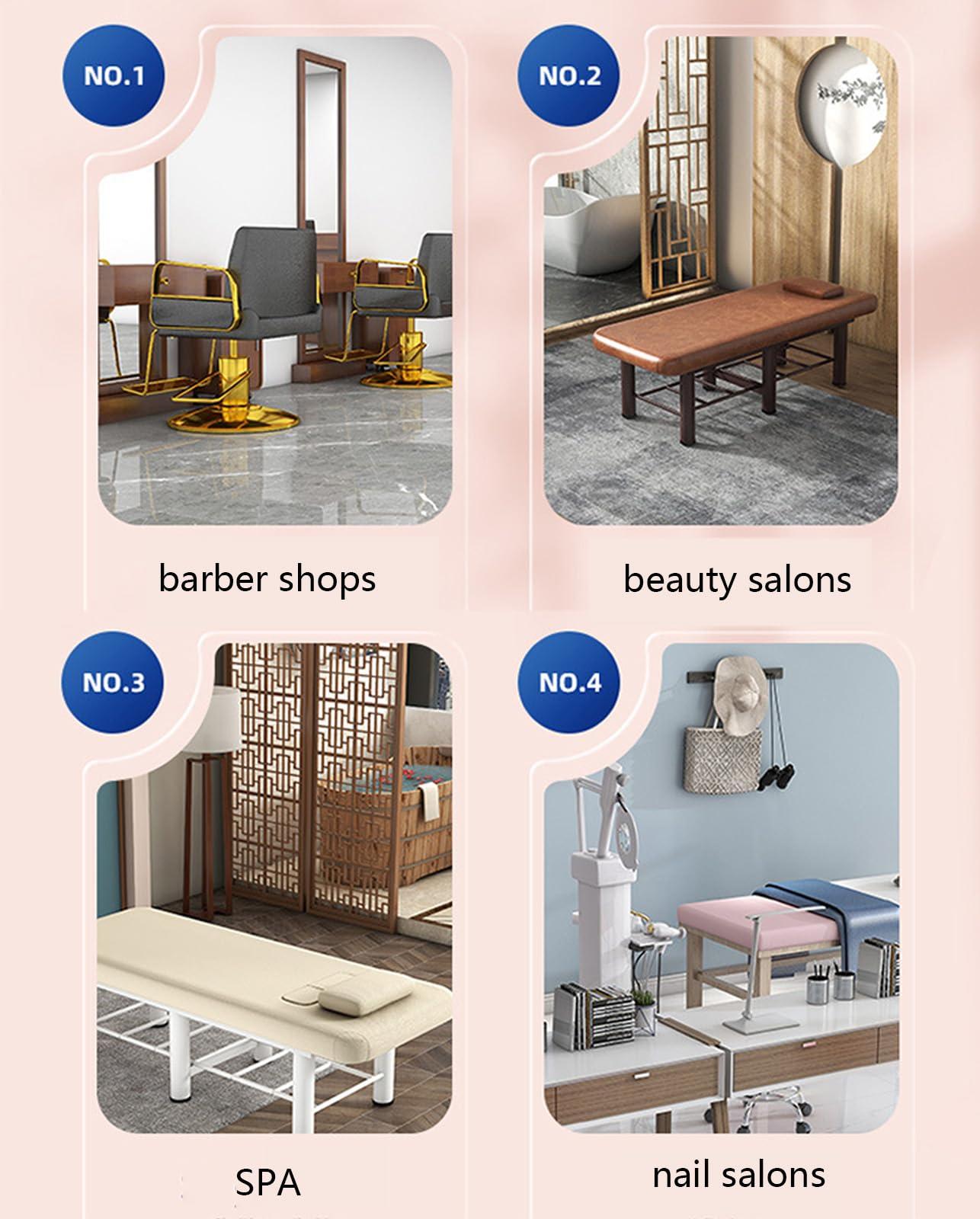 Generic Adjustable Heavy Duty Stool - Rolling Stools with Wheels - Swivel Stools Backless Chair for Beauty Hair Salon Spa Home Kitchen Office Shop Massage (Brown)