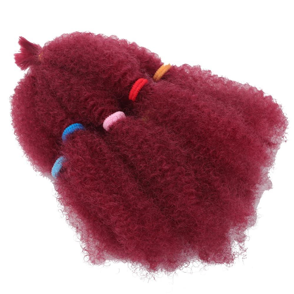 CLSFATION Afro Kinky Hair 12 Inch 3 Packs Pre Stretched Afro Kinky Twist Hair Afro Braiding Hair Kinky Twist Crochet Braids Synthetic Hair Extensions For Women (#BUG, 12 Inch (Pack of 3))