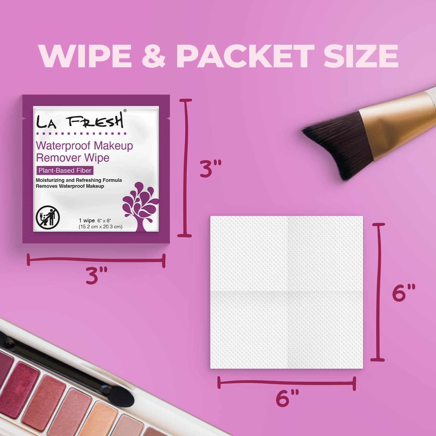 La Fresh La Fresh 24/7 Makeup Remover Wipes, Easily Remove Waterproof Makeup and Moisturizing, Pack of 50 Individually Wrapped Wet Wipes, Skincare Travel Essentials