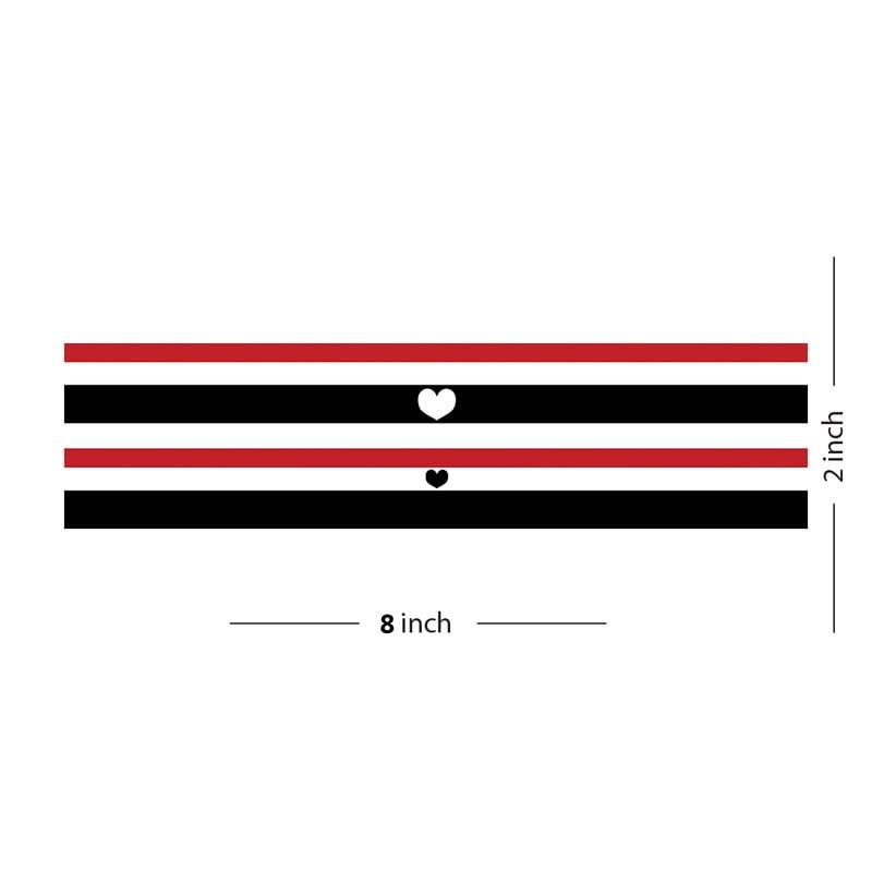 VOORKOMS Voorkoms Arrow Handband, wrist band tattoo Design Temporary Tattoo Waterproof for Men Boys Women, Girls Combo Pack of 7