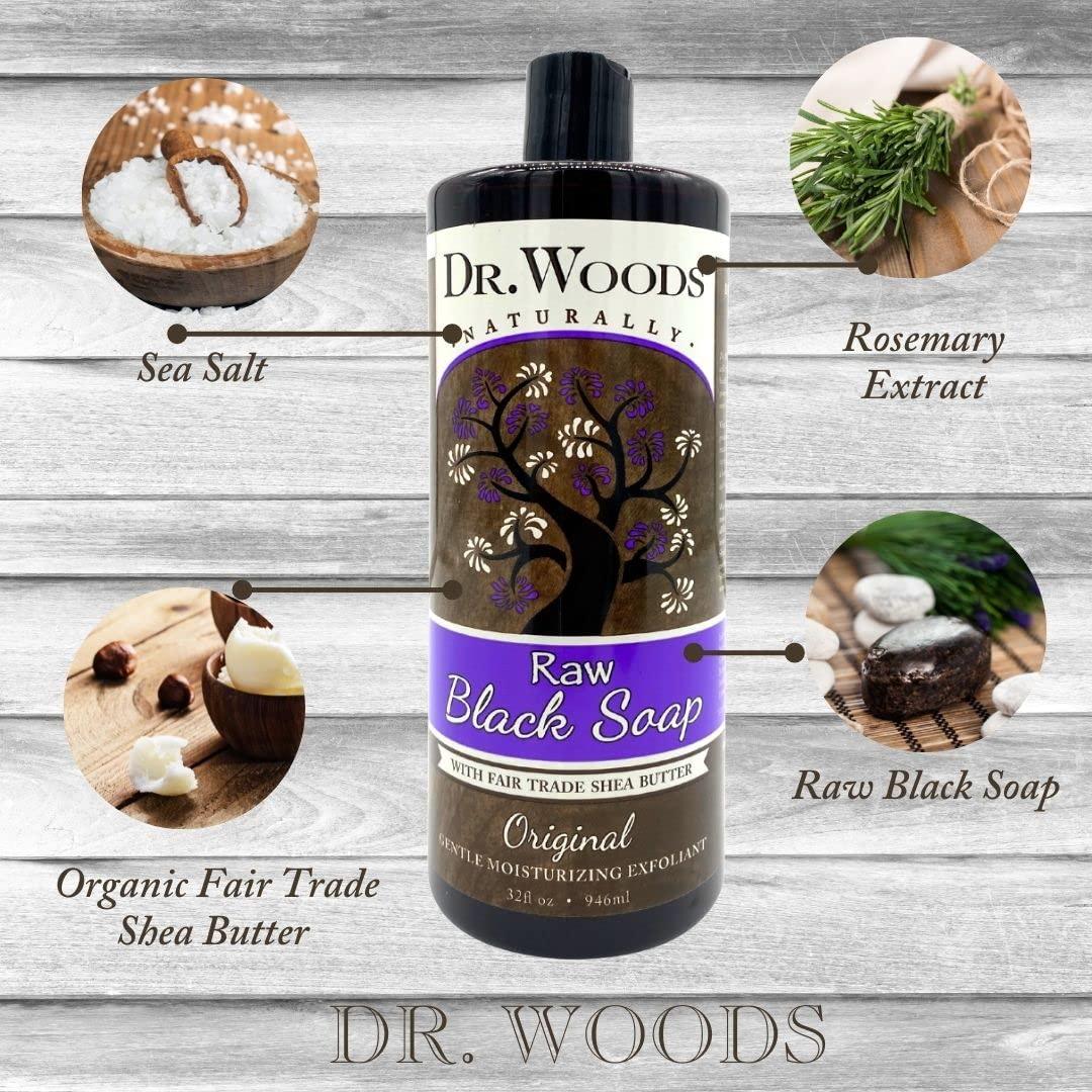 Dr. Woods Dr. Woods Raw Black Liquid Body Wash with Organic Shea Butter, 32 Ounce