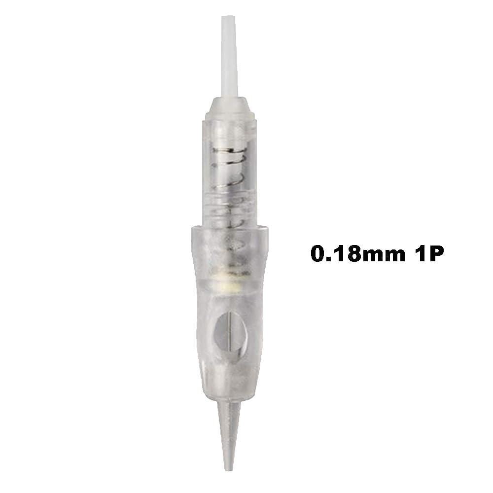 DuBeauty 50pcs/Pack Disposable Microblading Nano Needle Cartridges Permanent Makeup Tattoo Needles for Tattoo Machine for Ombre Powder Eyebrow Lip Beauty (0.18mm1P)