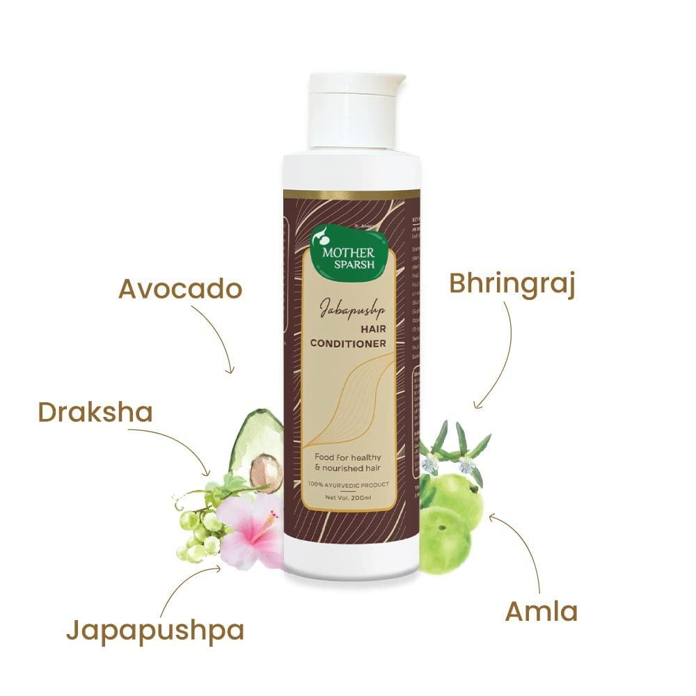 A M D A M D Mother Sparsh Jabapushp Natural Hair Conditioner with Amla, Bhringraj, Brahmi and Fenugreek. Therapeutic Properties 100% Ayurvedic, 200 ml