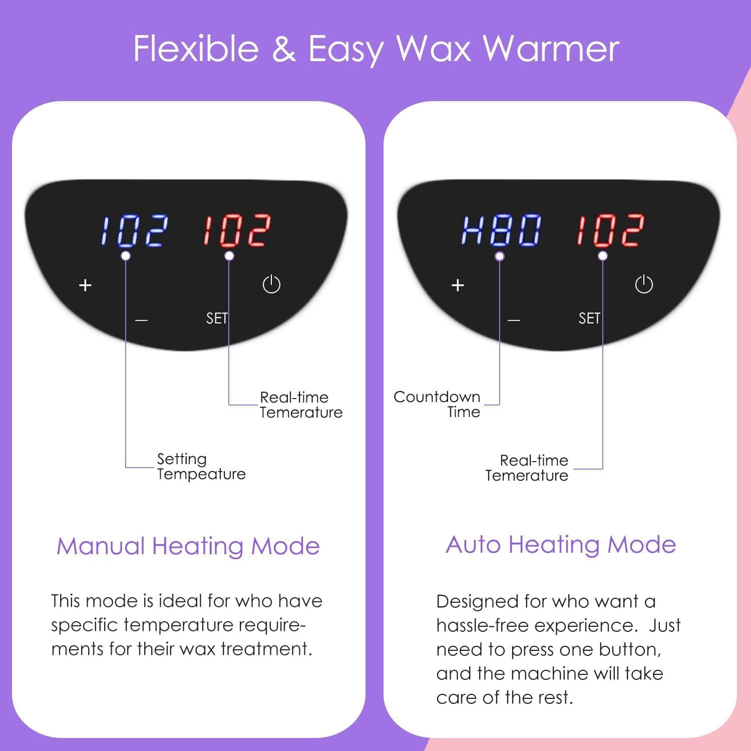 Wahzzi Paraffin Wax Machine for Hands and Feet - 4000ml Paraffin Bath for Hand and Foot Therapy - Quick Heating Paraffin Wax Warmer Kit with Wax Refills