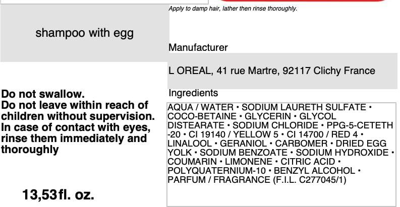 Dop Dop Shampoo Different Flavors 400 ml from France (1 bottle, Oeufs)