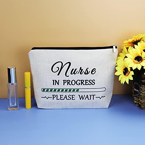 Mikela Nurse Makeup Bag Nurses Gifts Nurse Appreciation Gift RN Nurse Birthday Gift Cosmetic Bag Travel Pouch Graduation Nurses Day Gift for Nursing School Student Women Sister Nurse Practitioner Gift