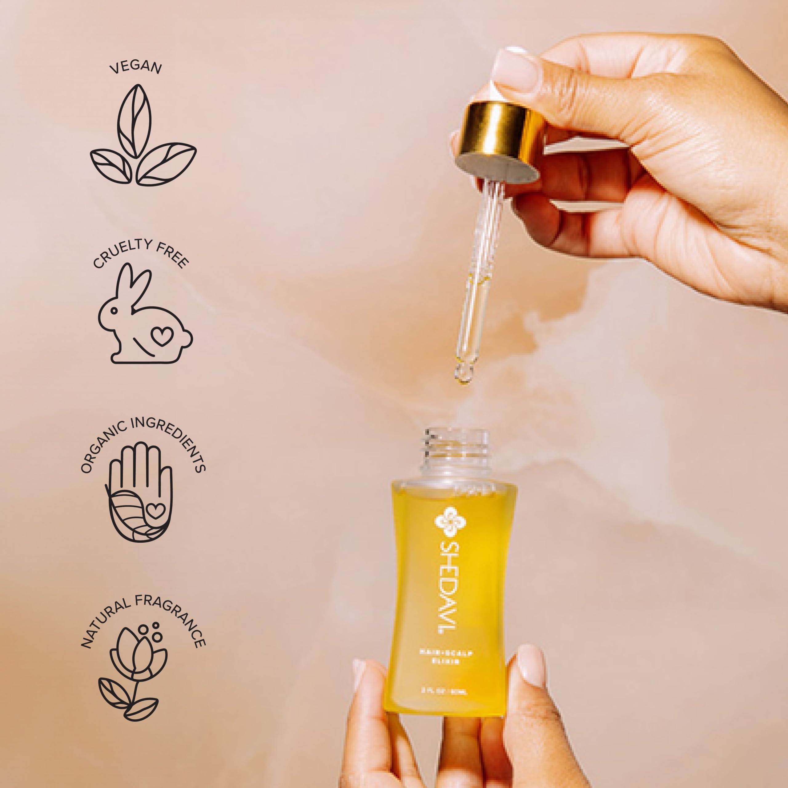 Shedavi Shedavi Iconic Vegan Hair Serum with Botanicals - Growth Treatment for Women & Men\'s Dry, Damaged Hair and Scalp with Argan, Coconut, Castor, and Tea Tree Oils