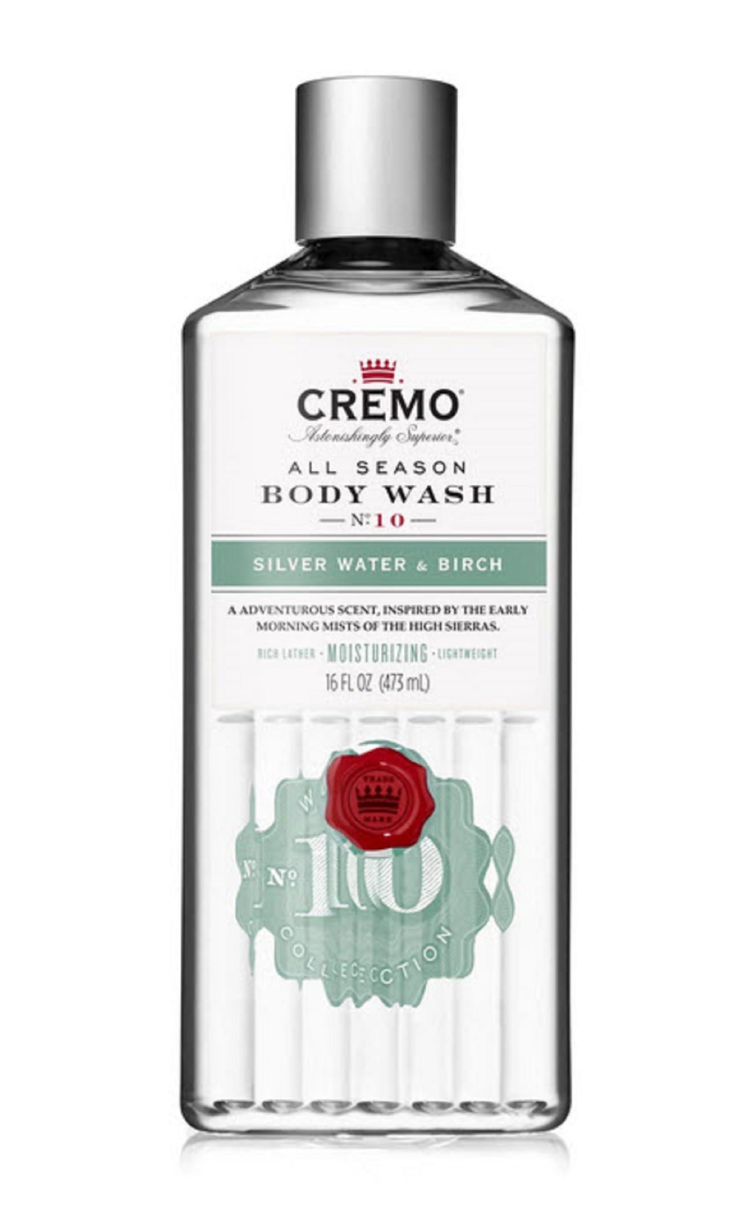 Cremo Cremo Men\'s Body Wash Bundle with Silver Water & Birch and Bourbon & Oak Scents, 16 Fl Oz Each