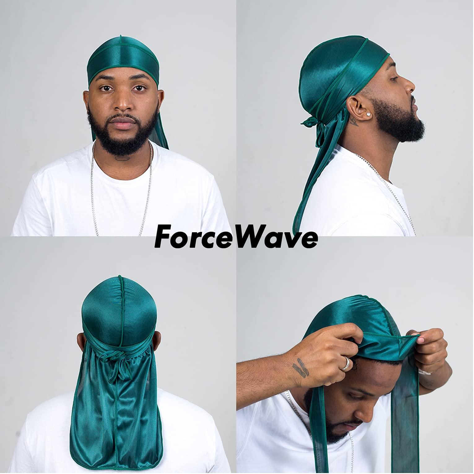 ForceWave ForceWave 20 Pieces Silk Durag for Men