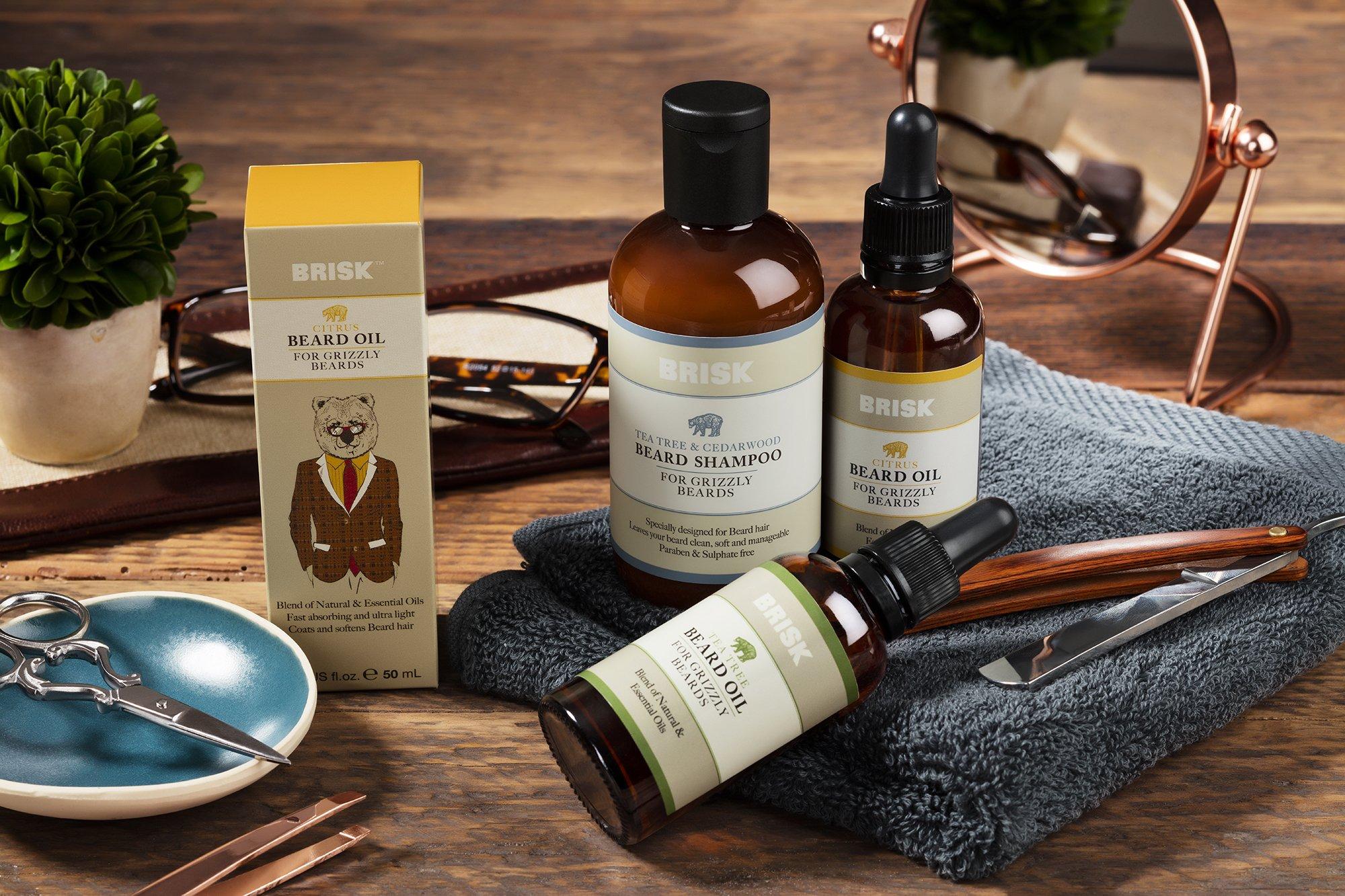 BRISK BRISK Beard Grooming Oil Liquid, Citrus for Beard Hair, 1.7 Oz