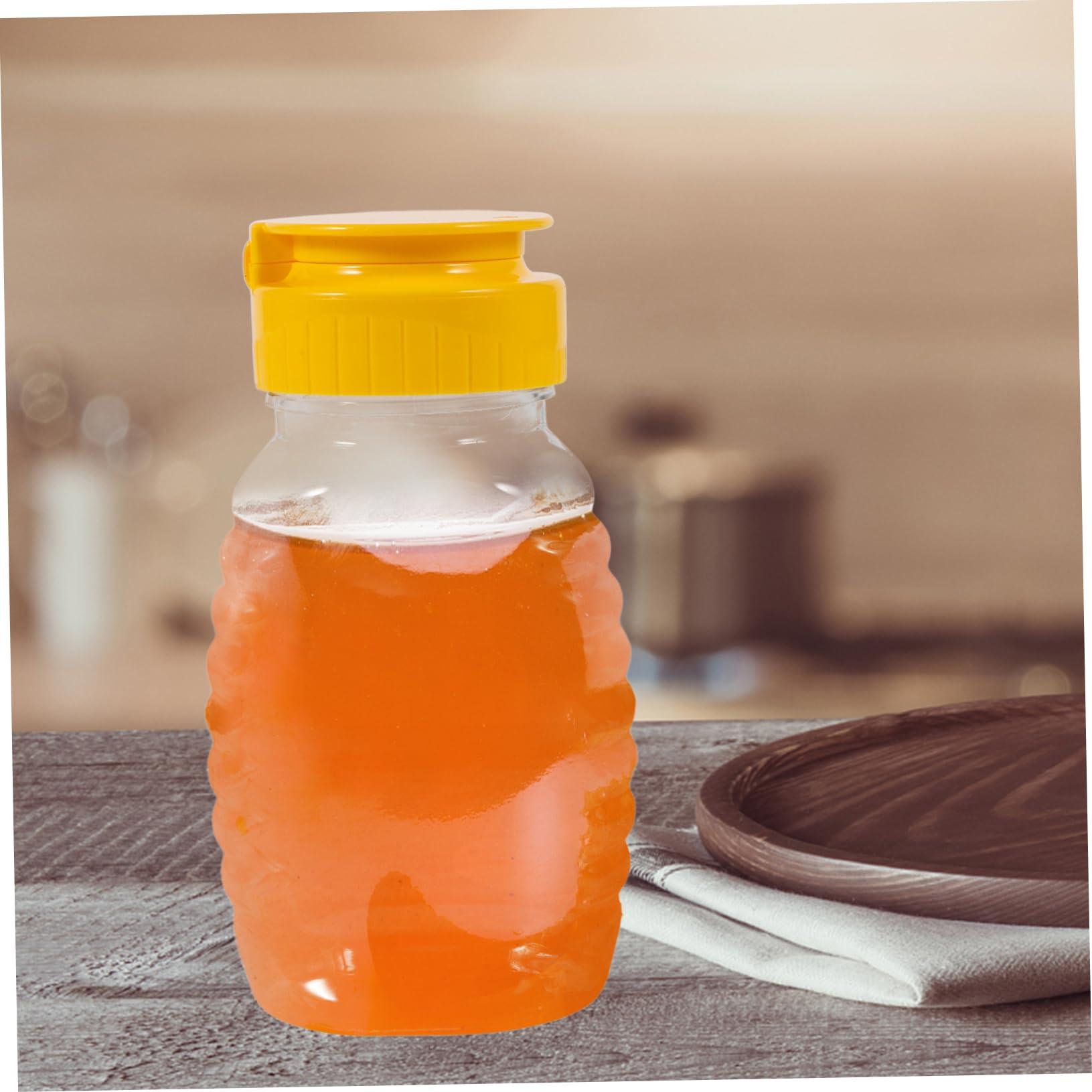 balacoo Balacoo 8 Pcs Honey Squeeze Bottle Refillable Honey Jars Clear Honey Jar Travel Condiment Containers Honey Holder Sauce Squeeze Bottle Honey Dispenser Bottle Transparent Plastic re-usable