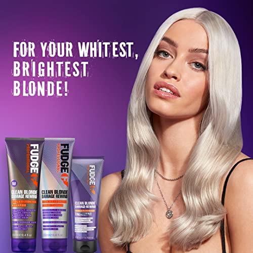 Fudge Fudge Clean Blonde Damage Rewind Violet-Toning Shampoo 8.4 oz