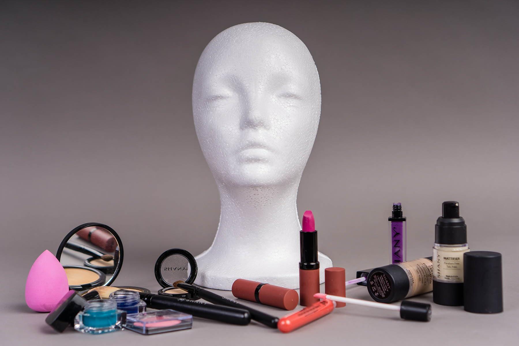 SHANY SHANY Styrofoam Model Heads ,Hat Wig Foam Mannequin Female Wig Head Stand ,Mannequin Head for wigs , Wig Holder - Round Base , 11 Inches Female Mannequin Head -1 Piece