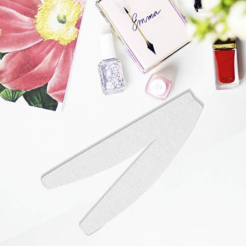 Beautyflier Beautyflier Pack of 24 Double Sided Nail Files 100/180 Grit Emery Board White Manicure Pedicure Tool Nail Buffering Files