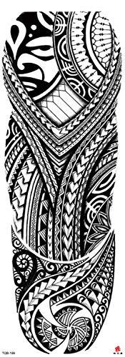 LEOARS Tribal Totem Sleeve Tattoos, 4-Sheet Large Full Arm Sleeve Tattoos and 4-Sheet Fake Half Arm Totem Tattoos for Men Women Makeup