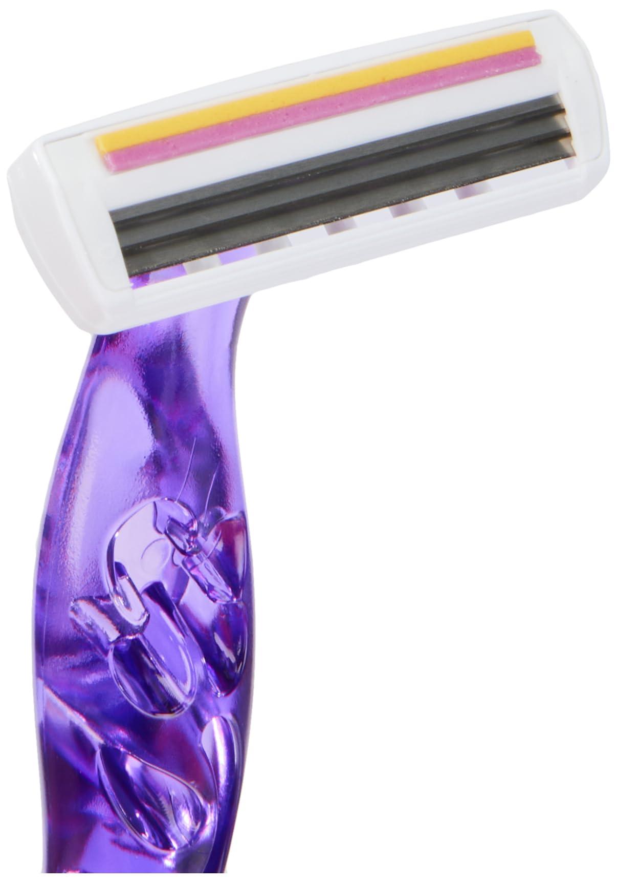 BIC BIC Miss Soleil disposable razors for women, 3 x 4 pack of disposable razors with 3 blades each, with vitamin E for a gentle shave, special edition