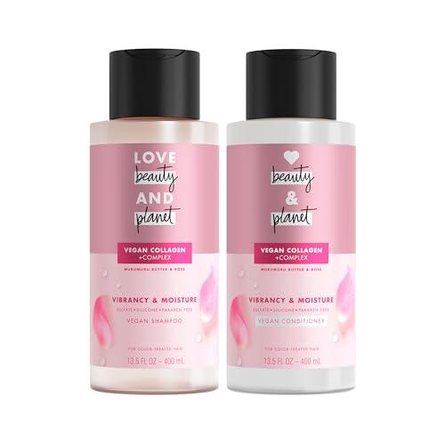 Love Beauty And Planet Love Beauty and Planet Shampoo & Conditioner Murumuru Butter & Rose 2 Count for Color-Treated Hair Shampoo and Conditioner Silicone Free, Paraben Free and Vegan 13.5 oz