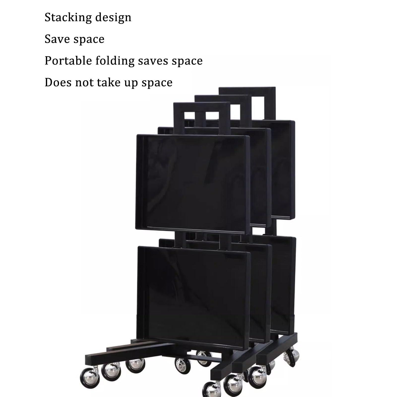 RIYIFANRONG Salon Barber Shop Trolley with Wheels, Professional Stainless Steel Metal Beauty Hair Salon Instrument Tray Rolling Cart Tattoo Tray, with Collapsible Metal Trays, Multipurpose Tool Cart