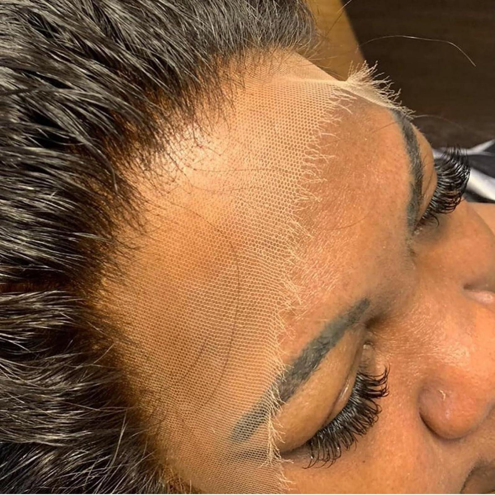 vinovillo VINOVILLO 13x4 Skinlike Real HD Lace Frontal Only Straight Ultra Thin Invisible Lace Virgin Human Hair Front Pre Plucked Natural Hairline Sew In Frontal Closure Piece 18 Inch Natural Black