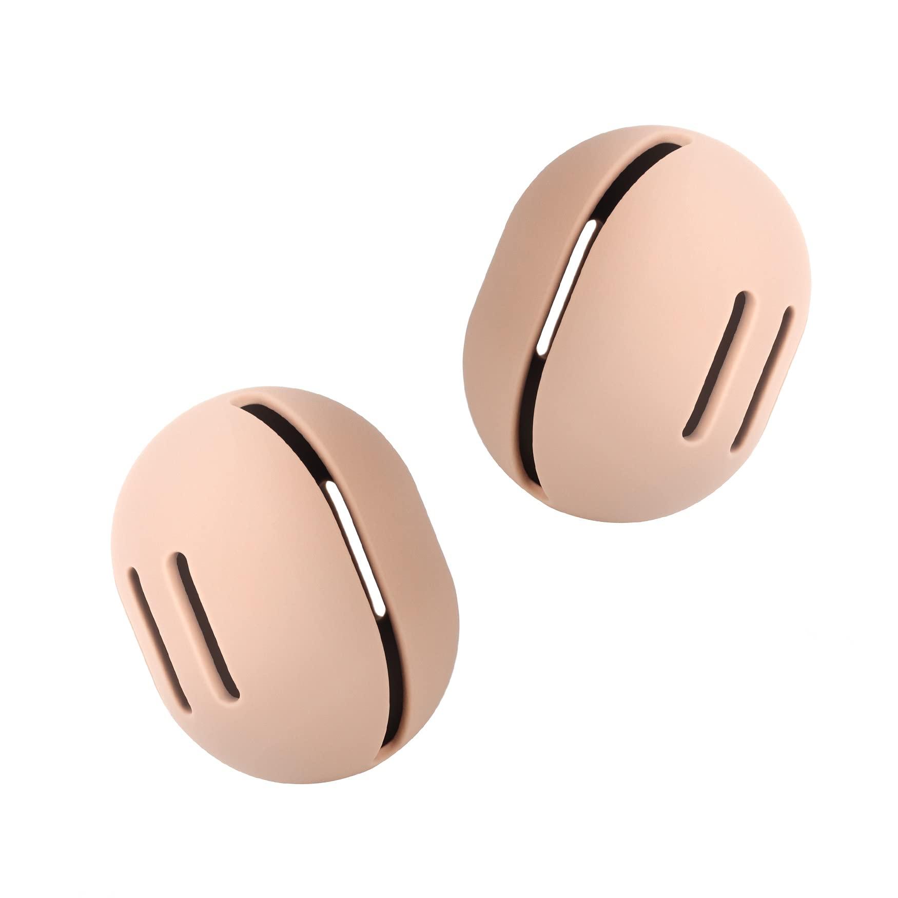 FERYES FERYES 2 PCS Makeup Sponge Holder Shatterproof Eco-Friendly Silicone Beauty Make Up Blender Case for Travel - Khaki