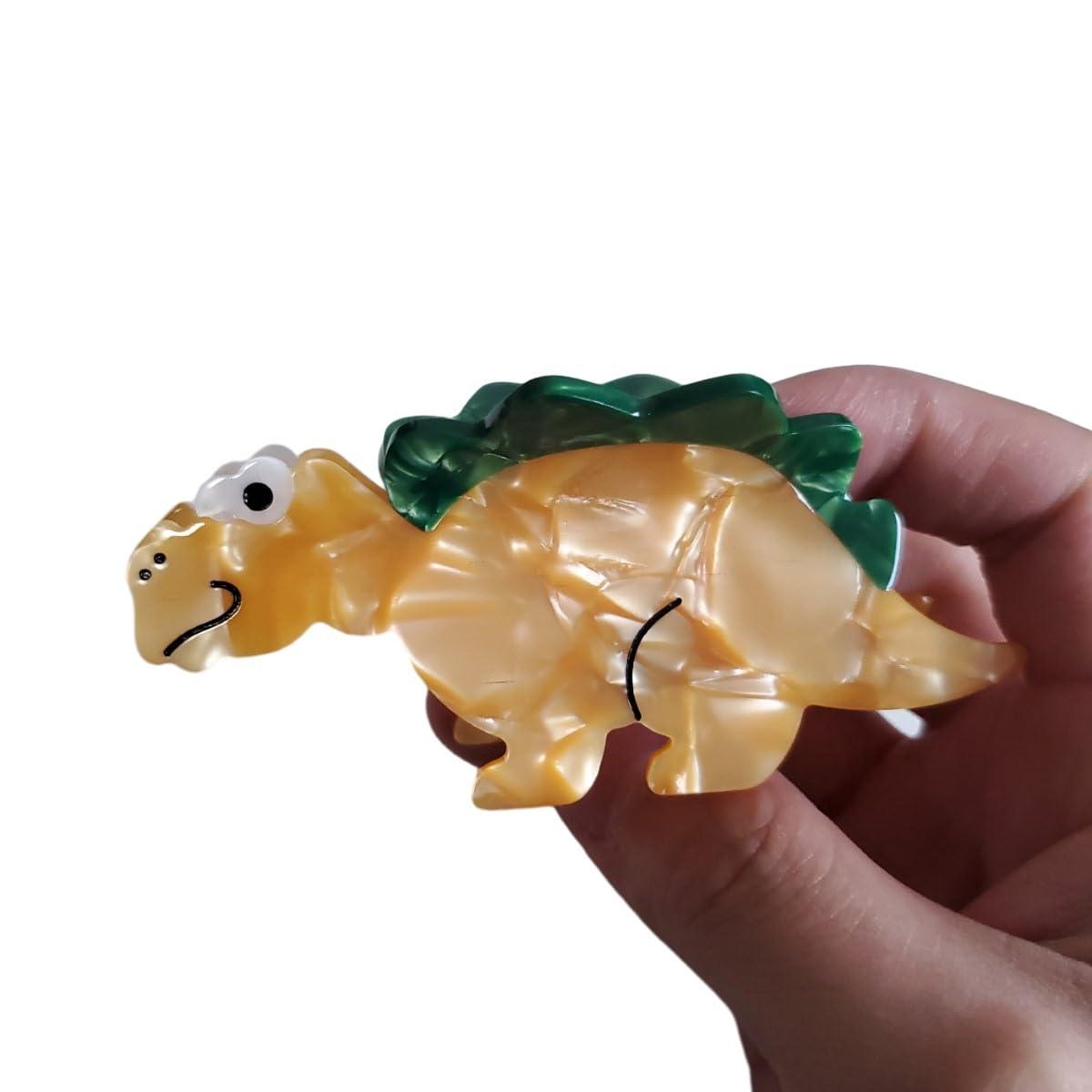 OMG Decor Orange Dinosaur Hair Clip,Acetate Hair Claw,Small Hair Clips for Women,S1