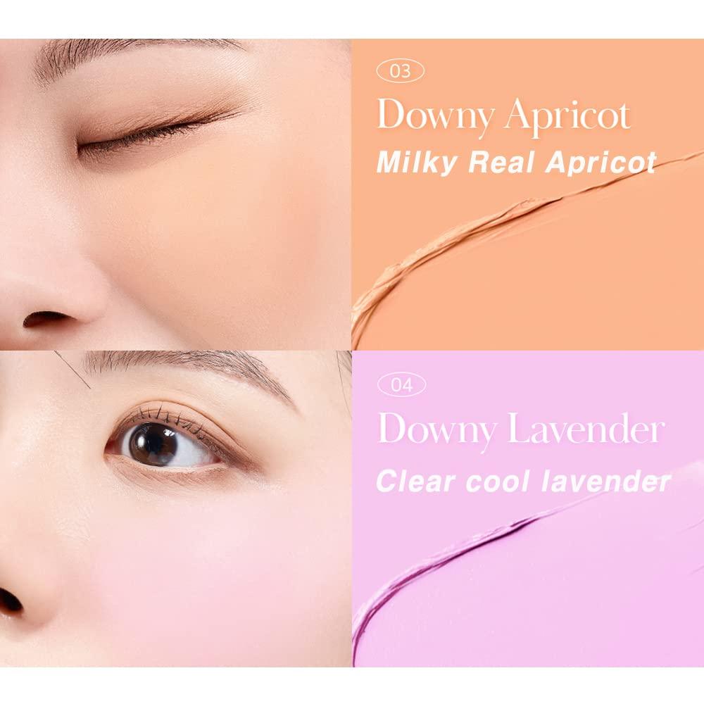 BBI@ BBIA BBIA Ready To Wear Downy Cheek Cream Blush 2P Set (03 DOWNY APRICOT + 04 DOWNY LAVENDER) / Blendable and Lightweight Cheek Makeup, Highly Pigmented with Long Wearing Formula