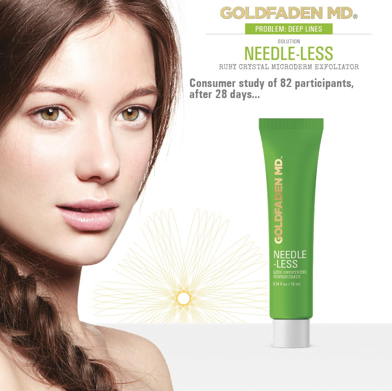 GOLDFADEN MD GOLDFADEN MD Needle-Less Line Smoothing Concentrate for Face & Neck | w/Seaweed Extract, Hyaluronic Acid, Hexapeptides, Organic Red Tea Extract TRIAL .34 Fl Oz