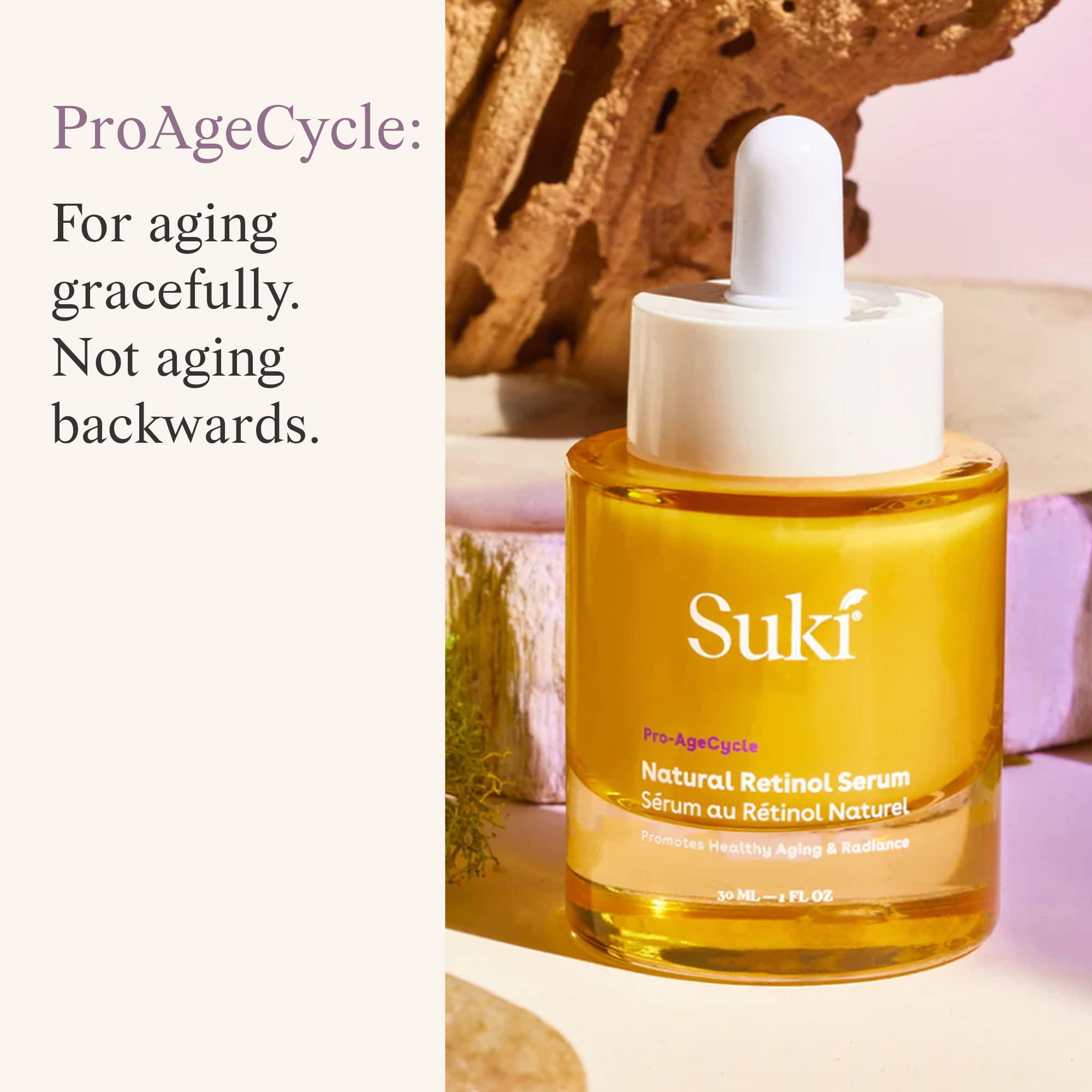 Suki Natural Retinol Serum for Face  Radical Results Skin Resurfacing Retinol Serum for Day & Night Care with Rose Extract, Vitamin C, Collagen - Anti Wrinkle Serum to Brighten, strengthen, Tone 1oz